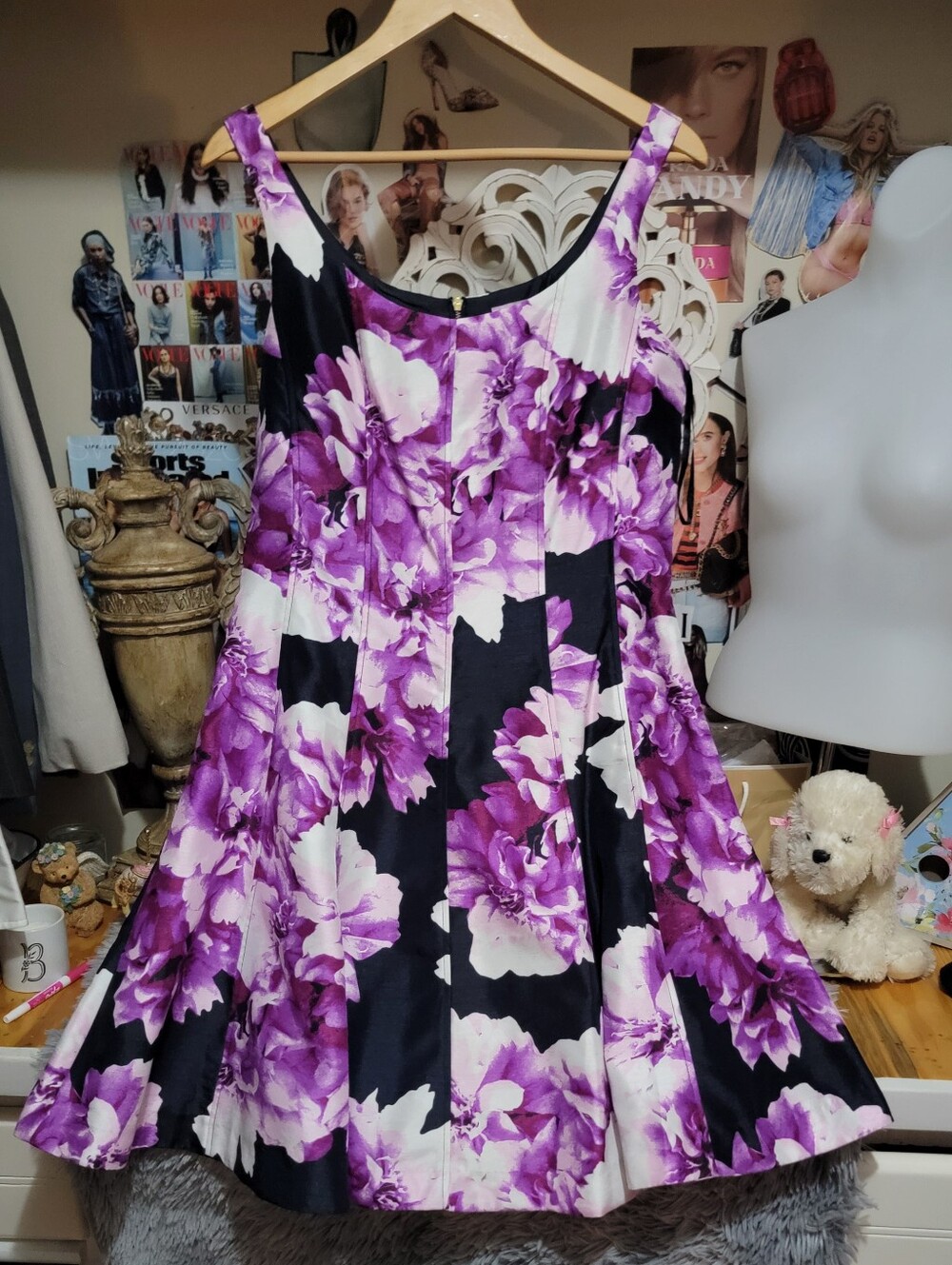 NWT Dressbarn Purple Floral Dress 10